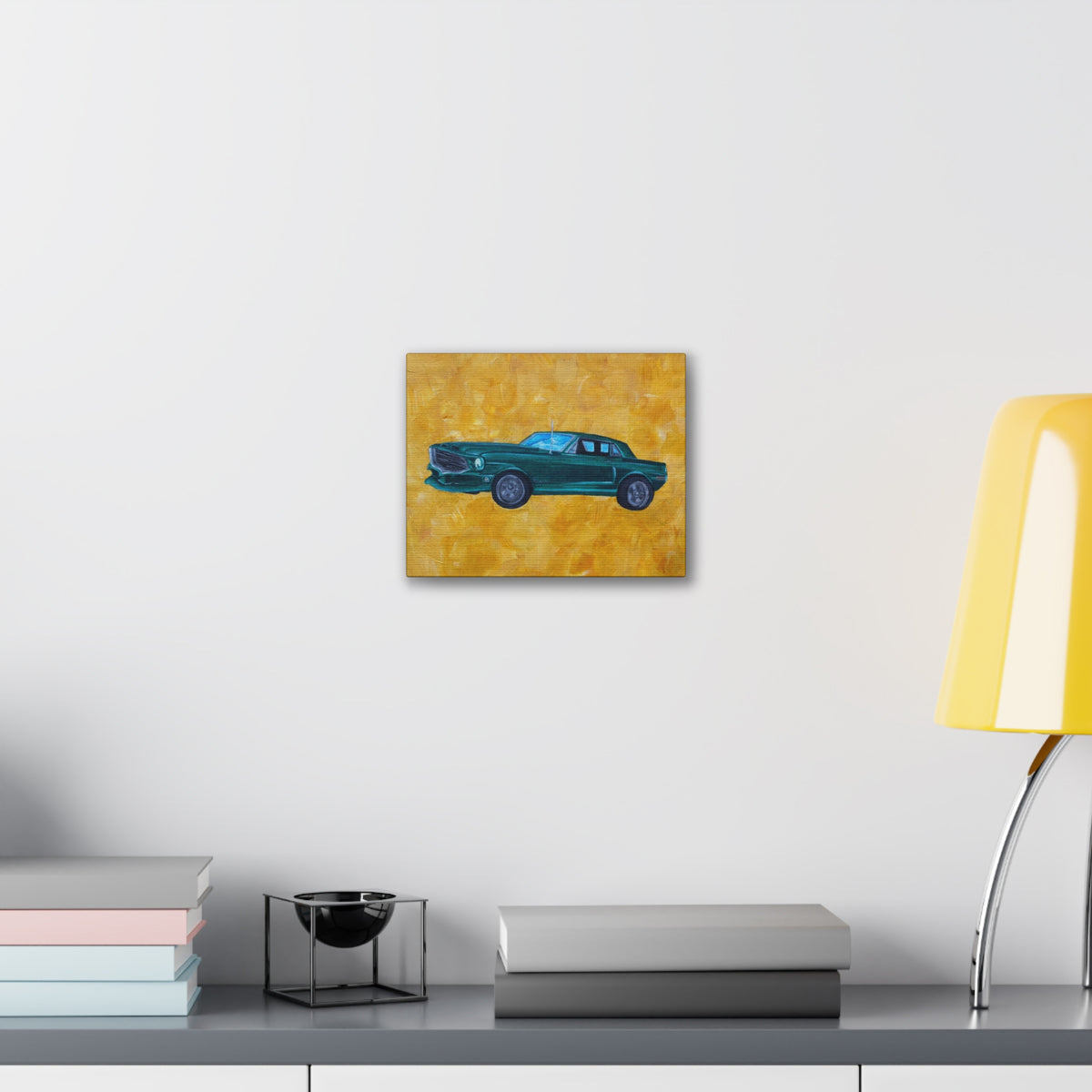 Canvas Stretched Classic Ford Mustang Vintage Car Original Wall Art