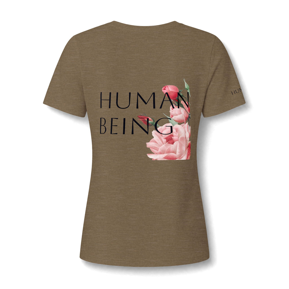 Women's HUMAN BEING Botanical Floral V-Neck T-Shirt