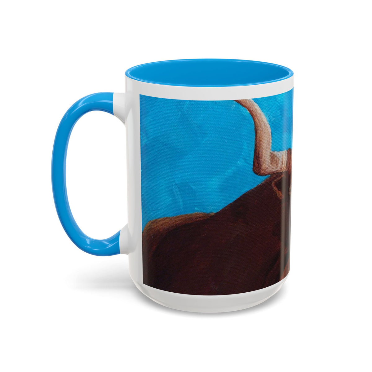 Colorful Longhorn Bull Mug – Western Cowboy Coffee Cup 11oz 15oz color options