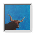 Framed Canvas Original Wall Art – Majestic Longhorn Bull Print on Canvas