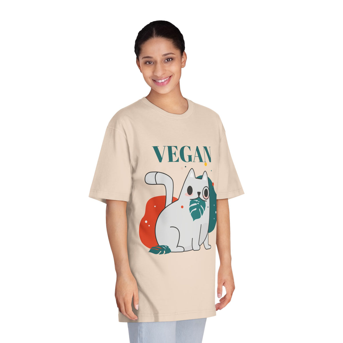 Vegan Cat T-Shirt – Cute Plant-Based Animal Lover Graphic Tee