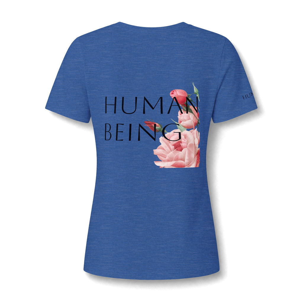 Women's HUMAN BEING Botanical Floral V-Neck T-Shirt