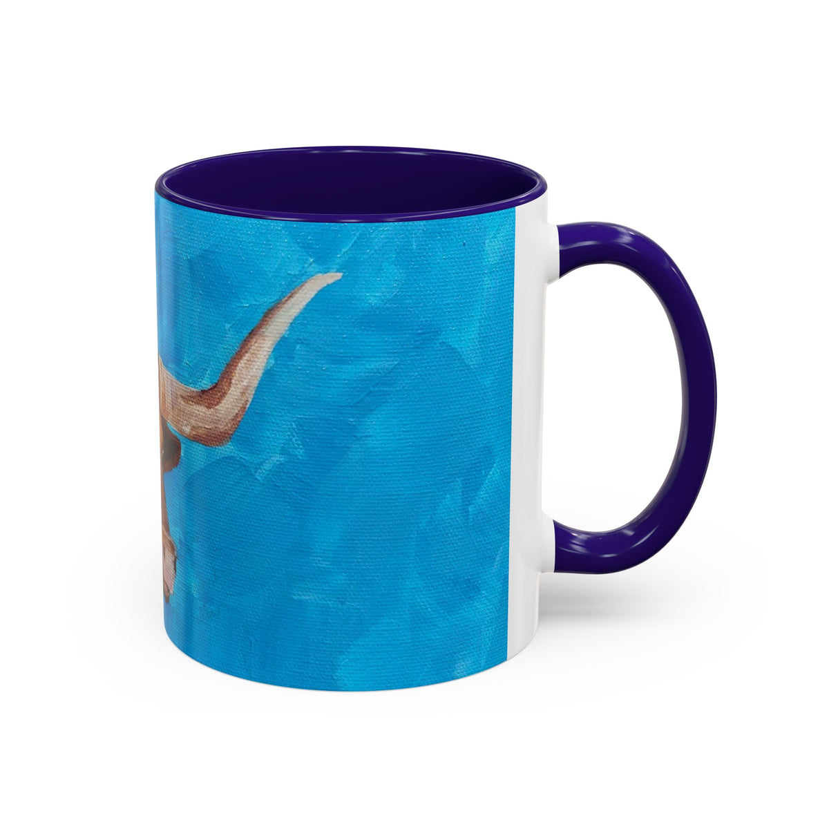 Colorful Longhorn Bull Mug – Western Cowboy Coffee Cup 11oz 15oz color options