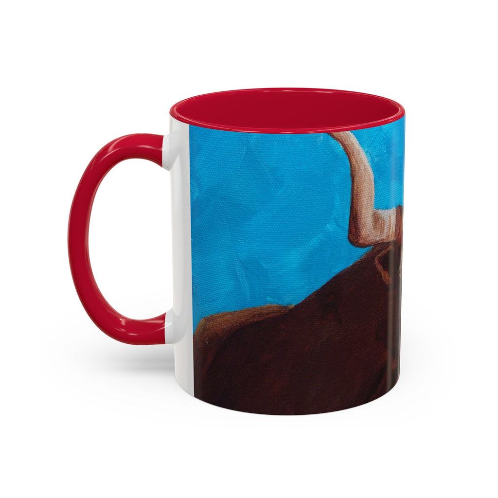 Colorful Longhorn Bull Mug – Western Cowboy Coffee Cup 11oz 15oz color options