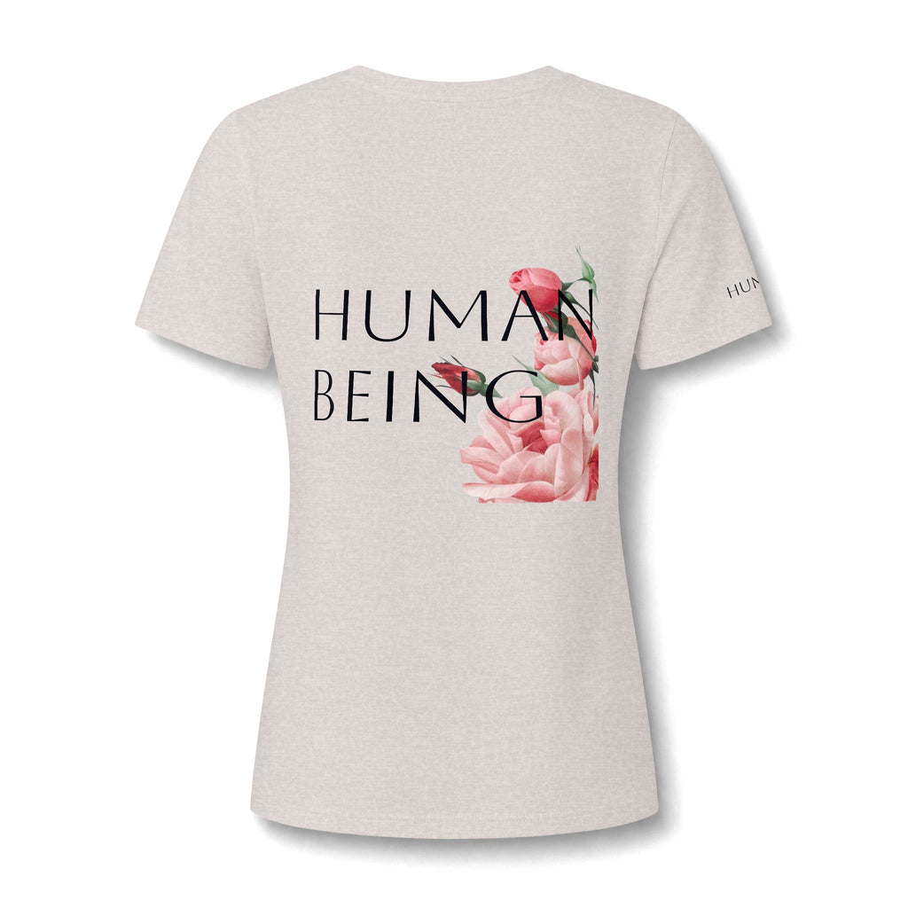 Women's HUMAN BEING Botanical Floral V-Neck T-Shirt