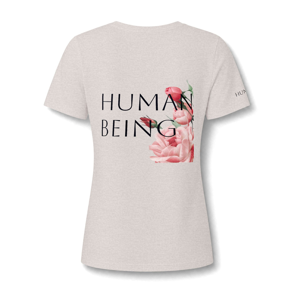 Women's HUMAN BEING Botanical Floral V-Neck T-Shirt