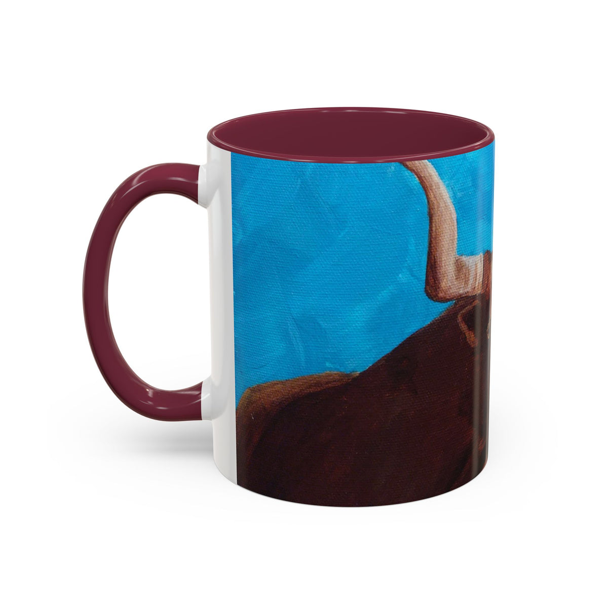 Colorful Longhorn Bull Mug – Western Cowboy Coffee Cup 11oz 15oz color options