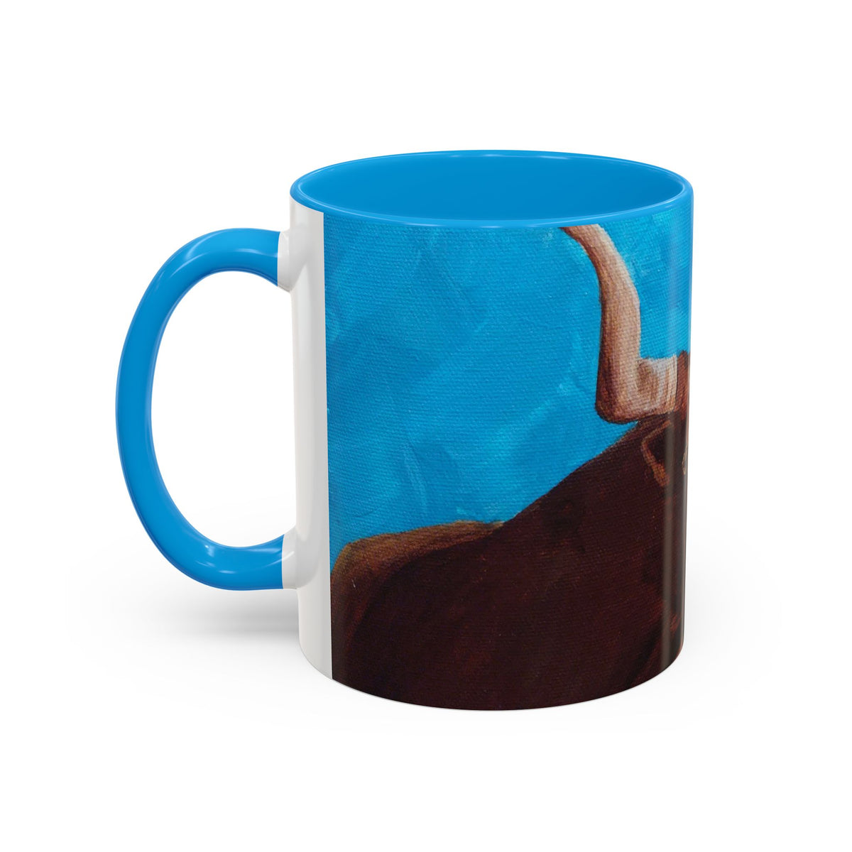 Colorful Longhorn Bull Mug – Western Cowboy Coffee Cup 11oz 15oz color options