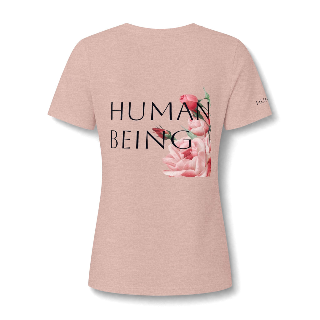 Women's HUMAN BEING Botanical Floral V-Neck T-Shirt