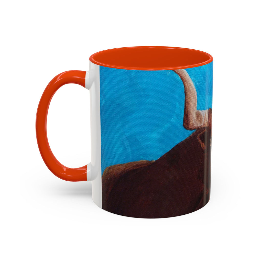 Colorful Longhorn Bull Mug – Western Cowboy Coffee Cup 11oz 15oz color options