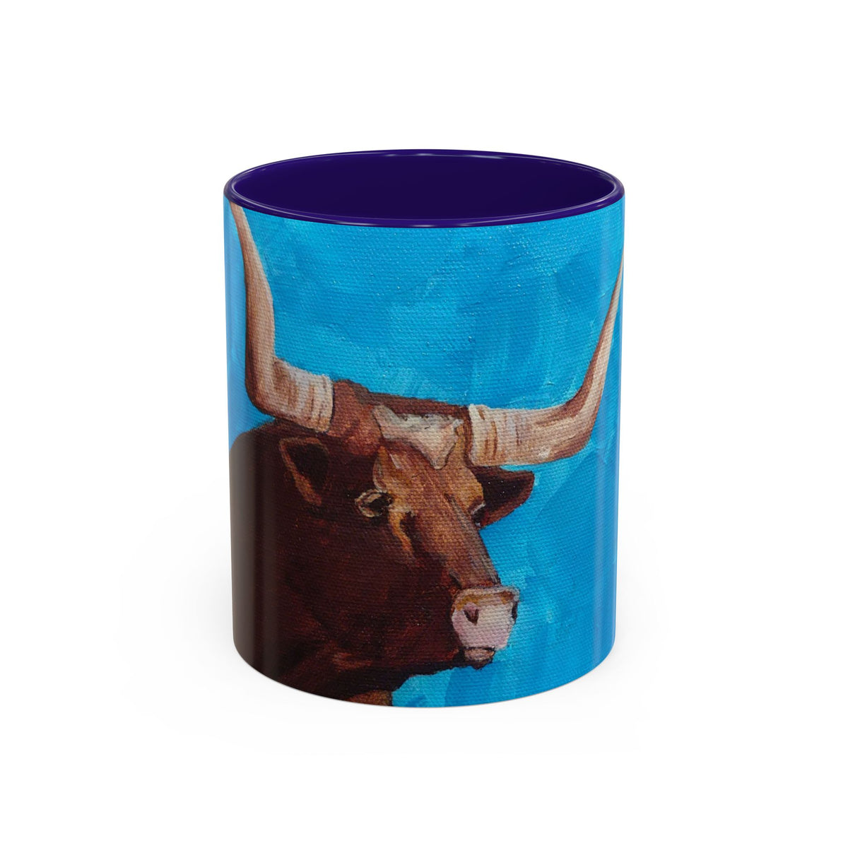 Colorful Longhorn Bull Mug – Western Cowboy Coffee Cup 11oz 15oz color options