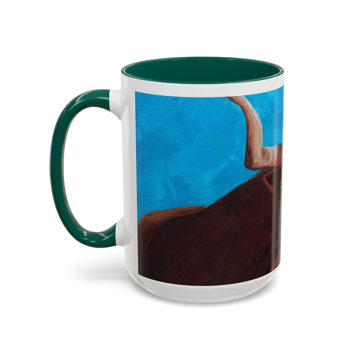 Colorful Longhorn Bull Mug – Western Cowboy Coffee Cup 11oz 15oz color options