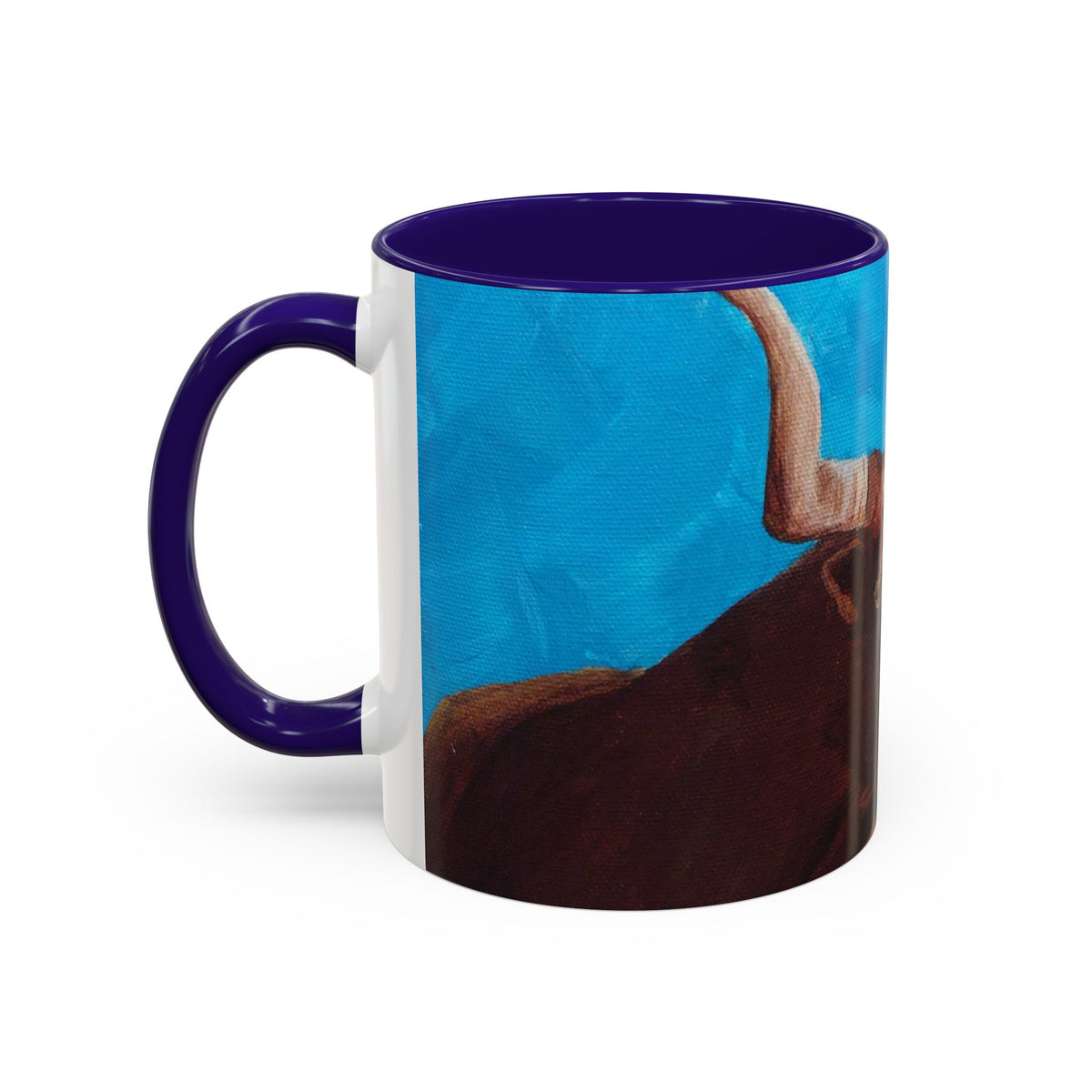 Colorful Longhorn Bull Mug – Western Cowboy Coffee Cup 11oz 15oz color options