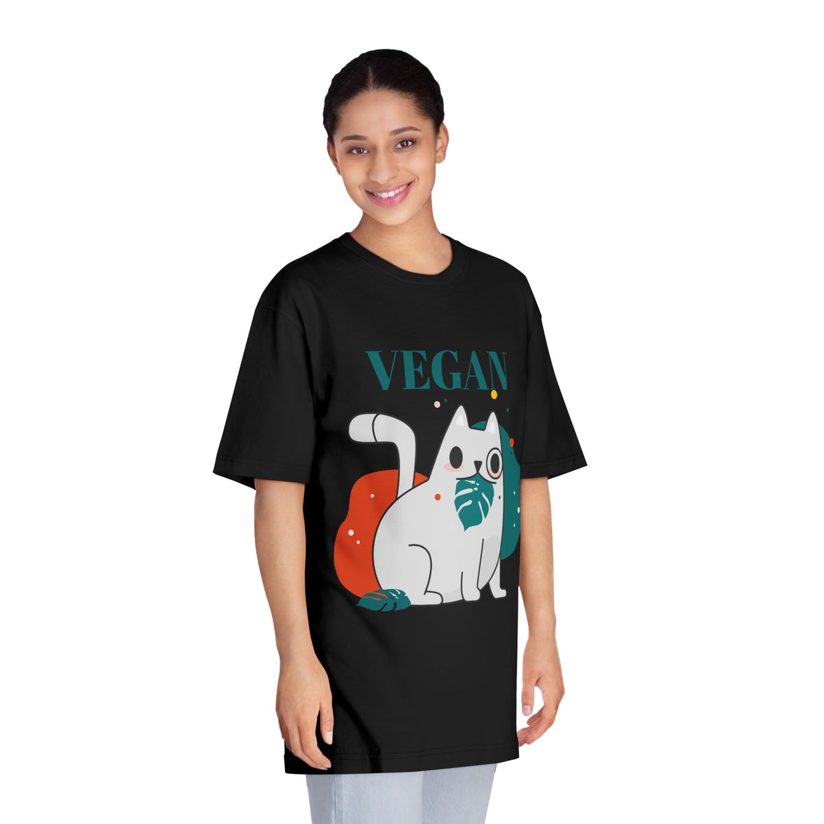 Vegan Cat T-Shirt – Cute Plant-Based Animal Lover Graphic Tee