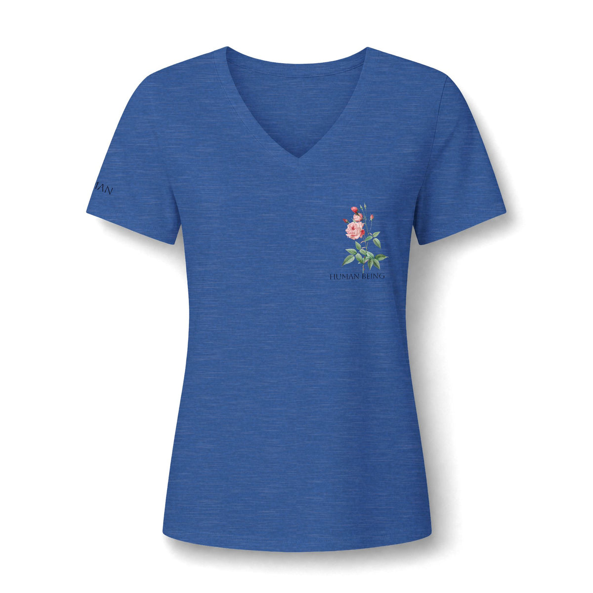 Women's HUMAN BEING Botanical Floral V-Neck T-Shirt