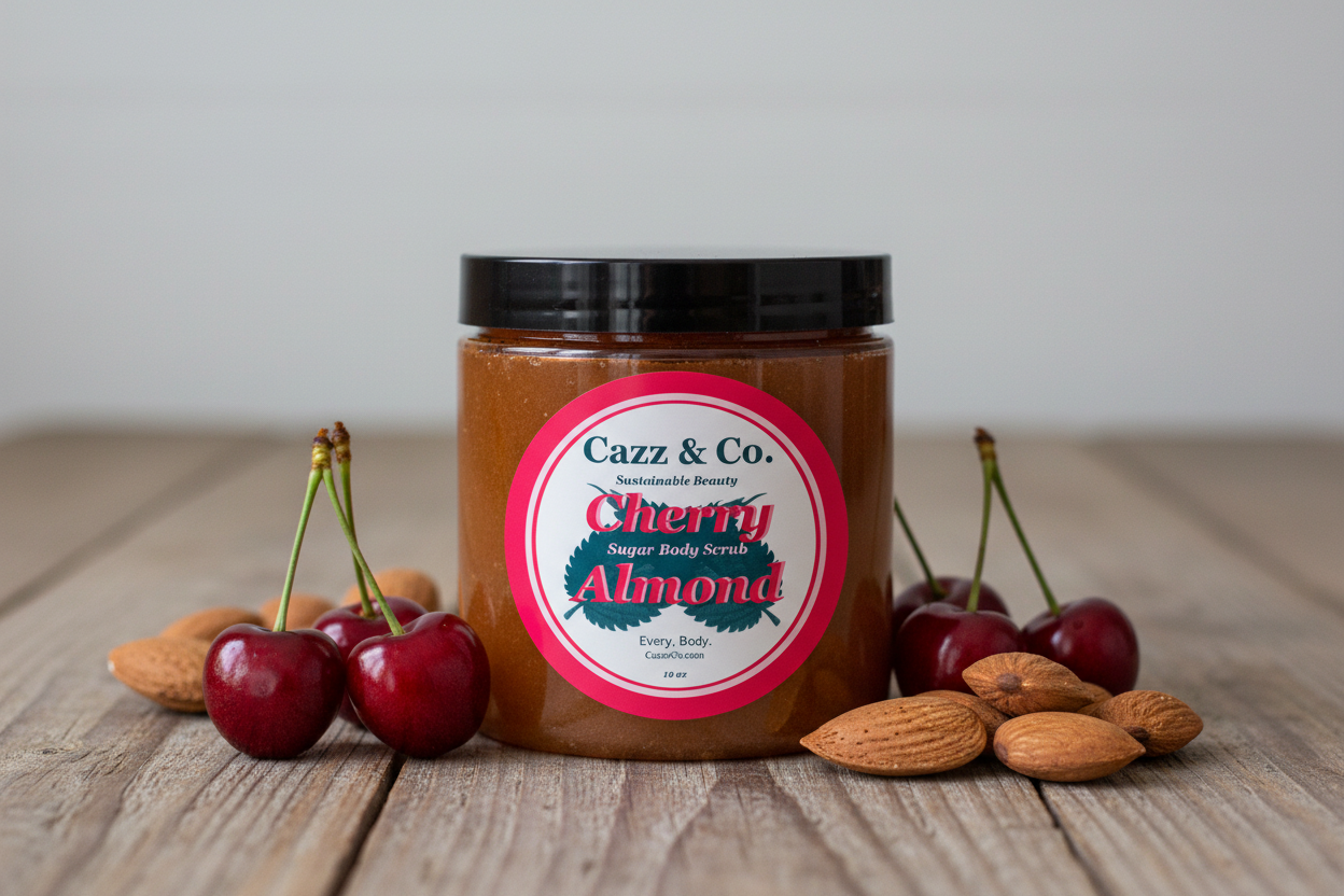 Cherry Almond Organic Sugar Body Scrub 10oz