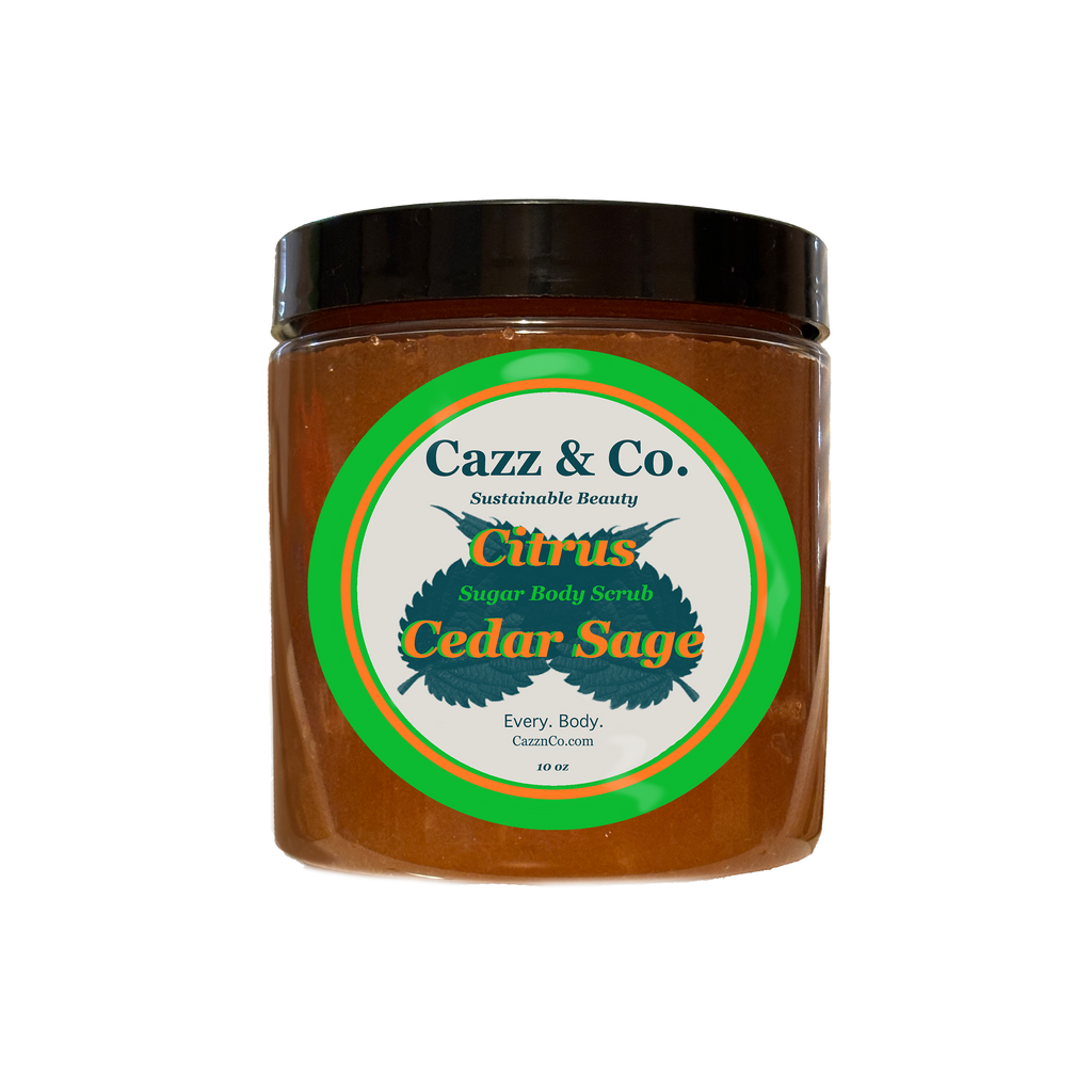 Citrus Cedar Sage Organic Sugar Scrub 10oz