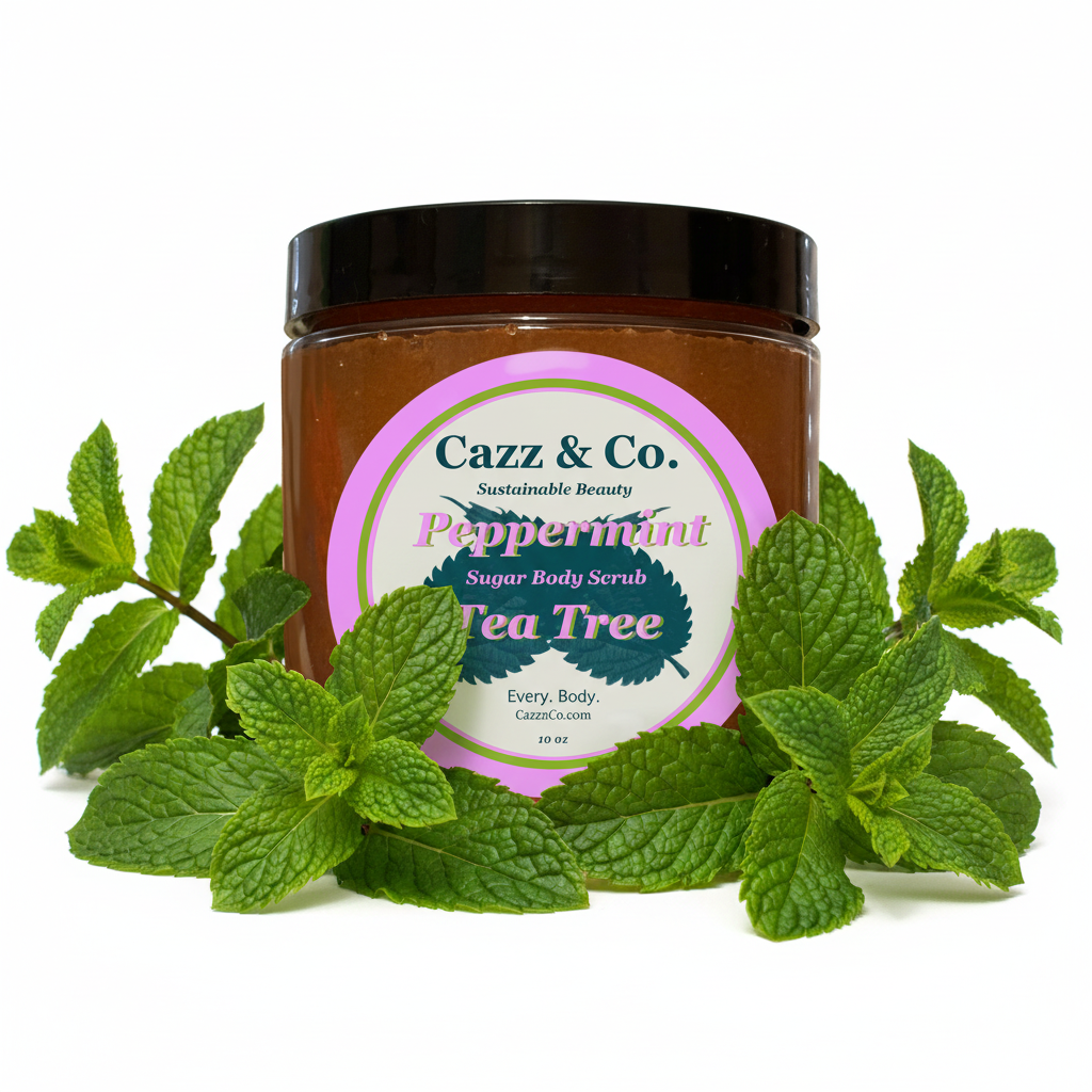 Peppermint Tea Tree Organic Sugar Scrub 10oz