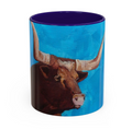 Colorful Longhorn Bull Mug – Western Cowboy Coffee Cup 11oz